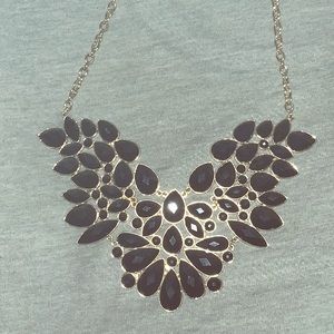 Chunky black and gold necklace